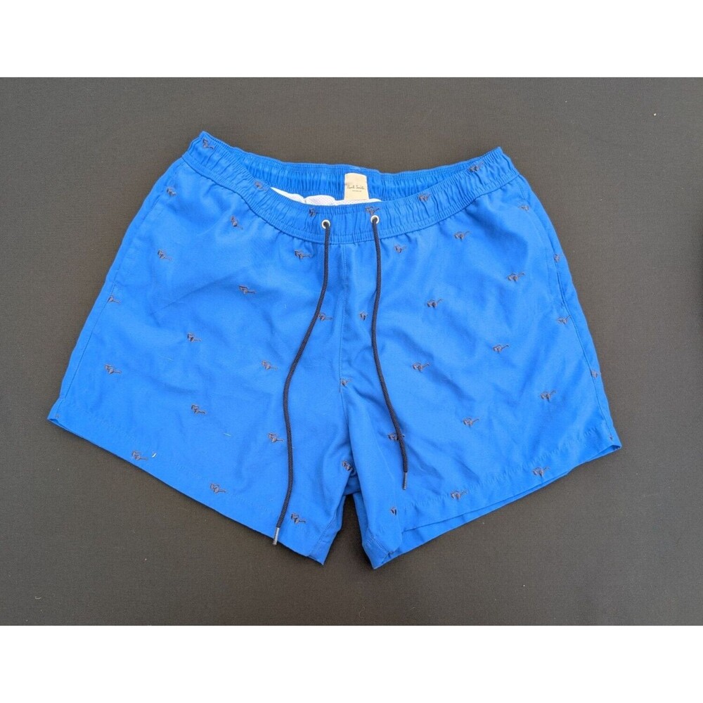 Paul Smith Swim Shorts Trunks Blue Lined XL Embroidered Sunglasses